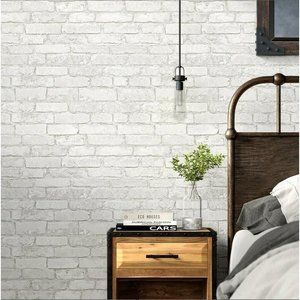VIP White brick Wallcoverings pattern 623004